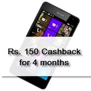 India Desire : Paytm Lumia Offer: Flat Rs 150 Cashback On 150 And Above Recharge For Nokia Lumia535 Users